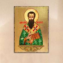 Load image into Gallery viewer, Saint Basil Wooden Gold Plated Religious Christian Sacred Icon - Inspirational Icon Decor - 85053
