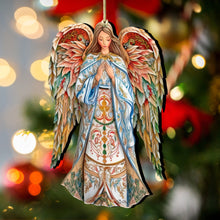 Load image into Gallery viewer, Elegant Angel of Hope Wooden Ornaments by G. DeBrekht
