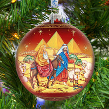Load image into Gallery viewer, Journey to Bethlehem Glass Ornament Limited Edition by G. DeBrekht
