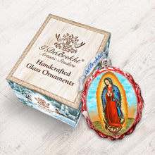Load image into Gallery viewer, Lady of Guadalupe Mercury Glass Ornament by G. DeBrekht
