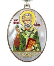 Load image into Gallery viewer, Pearl Saint Patrick Silver Plated Mother of Pearl Necklace Jewelry
