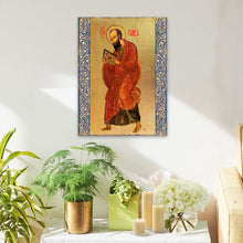 Load image into Gallery viewer, Saint Paul Wooden Gold Plated Religious Christian Sacred Icon - Inspirational Icon Decor - 85035
