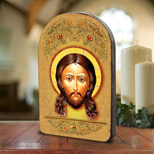 Load image into Gallery viewer, The Holy Face Wooden Gold Plated Religious Christian Sacred Icon
