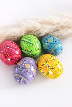 Load image into Gallery viewer, Pastel Colors  Set of 5 Colorful Ukranian Pysanky Hand Painted Wooden Eggs - Beautiful colors
