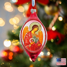 Load image into Gallery viewer, Saint Michael Drop Glass Ornament by G. DeBrekht

