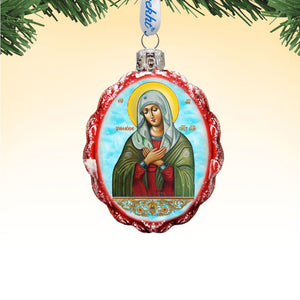 Mother of God Tenderness Mercury Glass Ornament by G. DeBrekht