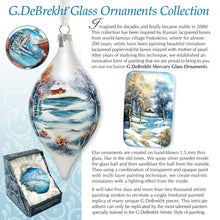 Load image into Gallery viewer, Jesus Face Cross Glass Ornament by G. DeBrekht
