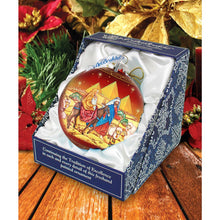 Load image into Gallery viewer, Journey to Bethlehem Glass Ornament Limited Edition by G. DeBrekht
