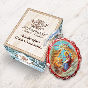 Orthodox Nativity Mercury Glass Ornament by G. DeBrekht