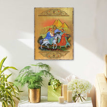 Load image into Gallery viewer, Flight to Egypt Wooden Gold Plated Religious Orthodox Sacred Icon - Inspirational Icon Decor - 85016
