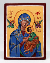 Load image into Gallery viewer, Virgin Mary Directress - Original One-of-a-Kind Orthodox Icon Handpainted on Wood 7.5 x 5.5&quot; , Signed by G. DeBrekht with Certificate
