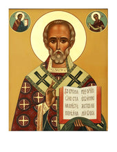 Load image into Gallery viewer, Virgin of Kazan &amp; Saint Nicholas Gold Foil Icon - Travel Prayer Book - Traveling Faith: Virgin Mary Icon with Prayer in Leatherette Wallet Case
