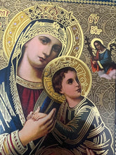 Load image into Gallery viewer, Perpetual Help Orthodox Catholic Icon Gold Foil Wooden Icon 7 1/2 inch, Wall Hanging &amp; Standing
