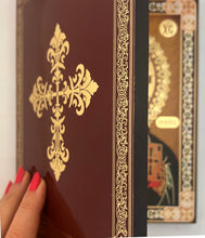 Load image into Gallery viewer, Icon Diptych - Christ The Teacher and Virgin of Kazan With Cross on the Front &amp; Back 8"
