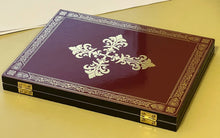 Load image into Gallery viewer, Icon Diptych - Christ The Teacher and Virgin of Kazan With Cross on the Front &amp; Back 8"
