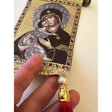 Load image into Gallery viewer, Virgin of Vladimir &amp; Christ Tapestry Icon Set
