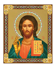 Load image into Gallery viewer, Christ The Teacher - Gold Foil Wooden Icon 9 3/8"x8" inch, Wall Hanging &amp; Standing
