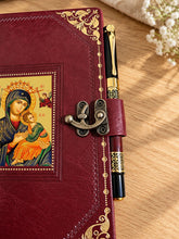 Load image into Gallery viewer, Perpetual Help Icon Prayer Journal with Pen – PU Leather Gratitude Journal - 8 7/8"x5 8/8"
