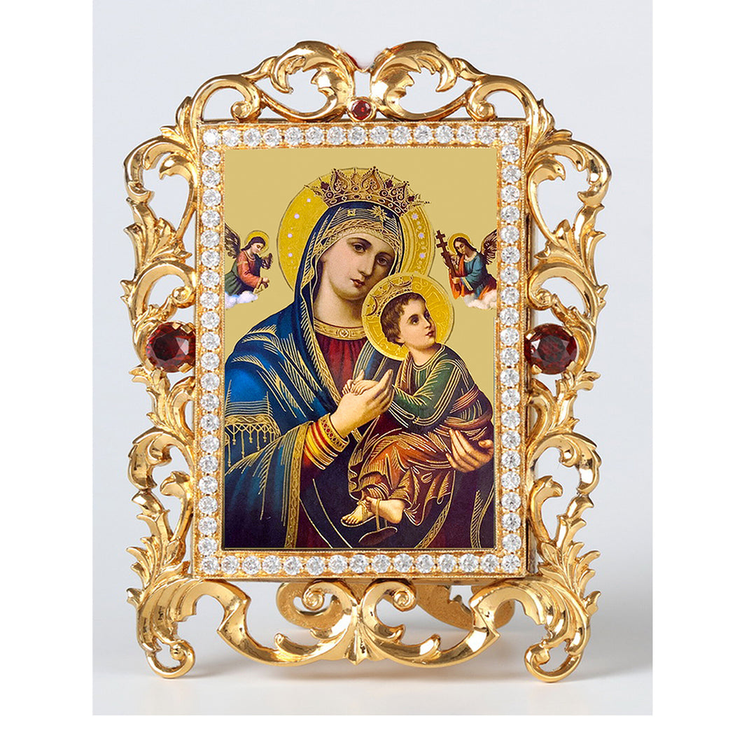 Orthodox Icon Perpetual Help Jeweled Frame