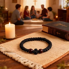 Load image into Gallery viewer, Orthodox Prayer Ropes 30 knot Stretchy Prayer Bracelet Black

