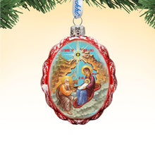 Load image into Gallery viewer, Orthodox Nativity Mercury Glass Ornament by G. DeBrekht
