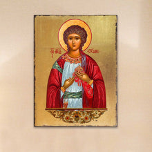 Load image into Gallery viewer, Saint Stephen Wooden Gold Plated Religious Christian Sacred Icon - Inspirational Icon Decor - 85056

