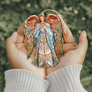Elegant Angel of Hope Wooden Ornaments by G. DeBrekht