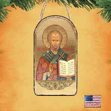 Load image into Gallery viewer, Saint Nicholas Religious Orthodox Sacred Icon Ornament - Inspirational Icon Decor - 87021
