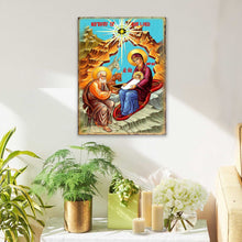 Load image into Gallery viewer, Orthodox Nativity Wooden Gold Plated Religious Orthodox Sacred Icon - Inspirational Icon Decor - 85052
