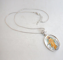 Load image into Gallery viewer, Chrysostom Silver Plated Mother of Pearl Silver Necklace
