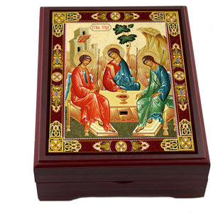 Wooden Icon Box - Holy Trinity