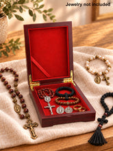 Load image into Gallery viewer, Virgin of Vladimir Icon Box Wooden Rosary Prayer Beads Keepsake Box Religious Christian - Lined With Velvet - High Quality - Religious Gift Idea  5 1/16"
