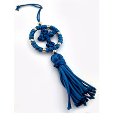 Load image into Gallery viewer, Car Cross Pendant Blue - 38 Knots - Hand Made in Lebanon
