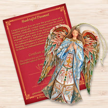 Load image into Gallery viewer, Elegant Angel of Hope Wooden Ornaments by G. DeBrekht
