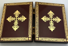 Load image into Gallery viewer, Icon Diptych - Christ The Teacher and Perpetual Help - Gold Foil 3 1/4 Inch tall
