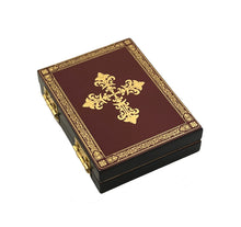 Load image into Gallery viewer, Icon Diptych - Christ The Teacher and Perpetual Help - Gold Foil 3 1/4 Inch tall
