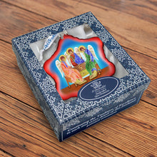 Load image into Gallery viewer, Trinity Nativity Snowflake Glass Ornament by G. DeBrekht
