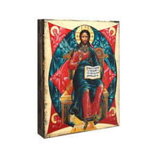 Load image into Gallery viewer, Jesus Wooden Gold Plated Religious Orthodox Sacred Icon - Inspirational Icon Decor - 85047
