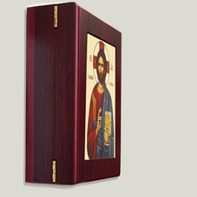 Load image into Gallery viewer, CHRIST BLESSING, PANTOCRATOR GILDED- Byzantine Greek Icon Wall Hanging Icon Box  - Prayer Ropes, Beads, Jewelry Prayer Cards Anything Sacred - Catholic Orthodox icon  Icon 7 1/2 Inch
