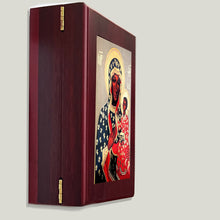 Load image into Gallery viewer, Our Lady of Czestochowa Wall Hanging or Table Icon Box- For Rosary, Prayer Ropes, Beads, Jewelry Prayer Cards Anything Sacred  7 1/2 Inch
