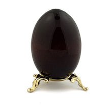 Load image into Gallery viewer, Nativity of Christ Icon Egg  Wooden on Gold Metal Stand
