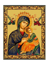 Load image into Gallery viewer, Perpetual Help Gold Foil Wooden Icon 7 1/2 inch, Wall Hanging &amp; Standing

