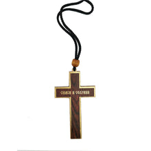 Load image into Gallery viewer, Small Crucifix Wooden Cross On Rope For Hanging in Car or Wall
