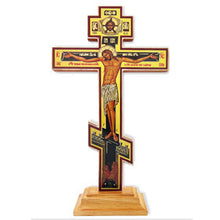 Load image into Gallery viewer, Standing Three Bar Orthodox Cross

