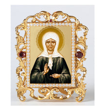 Load image into Gallery viewer, Orthodox Icon Saint Blessed Xenia of St Petersburg Jeweled Frame
