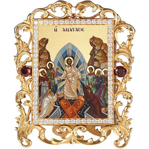 Orthodox Icon Resurrection Jeweled Frame