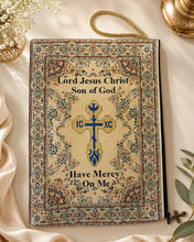 Load image into Gallery viewer, Jesus Prayer Bible Cover Pouch with Matching Bookmark – Set of 2, Three-Bar Cross, ICXC Dove, “Lord Jesus Christ, Son of God, Have Mercy on Me”
