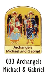 Archangels Gabriel and Michael Lapel Pin