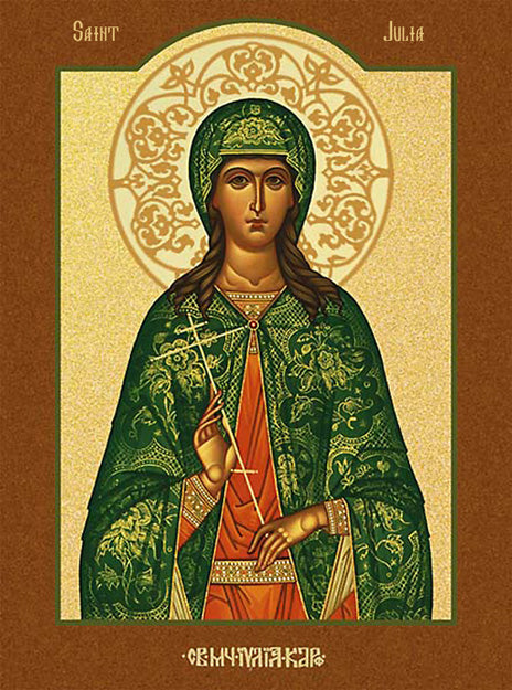Orthodox St. Julia Icon Cross Stitch Pattern
