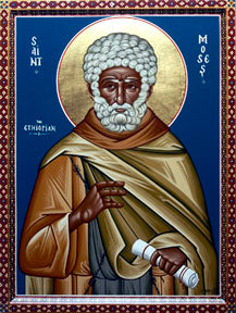 St. Moses the Ethiopian Icon Cross Stitch Pattern